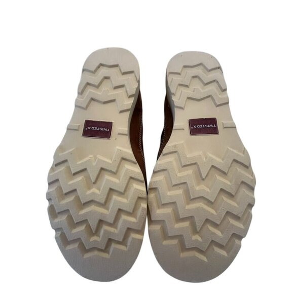 Twisted X Mens Moc Toe Leather Boots Size 8W Brown With Comfort Insole - Picture 7 of 8